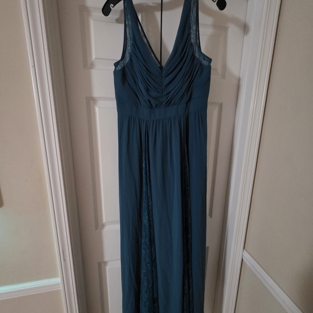 BCBGeneration Teal Lace Detail Dress